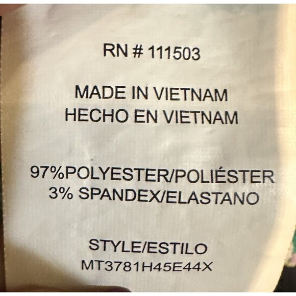 Lily White Plus 2X Floral Blouse Green Boho Bell Sleeve Tie Top V-Neck - Picture 4 of 8